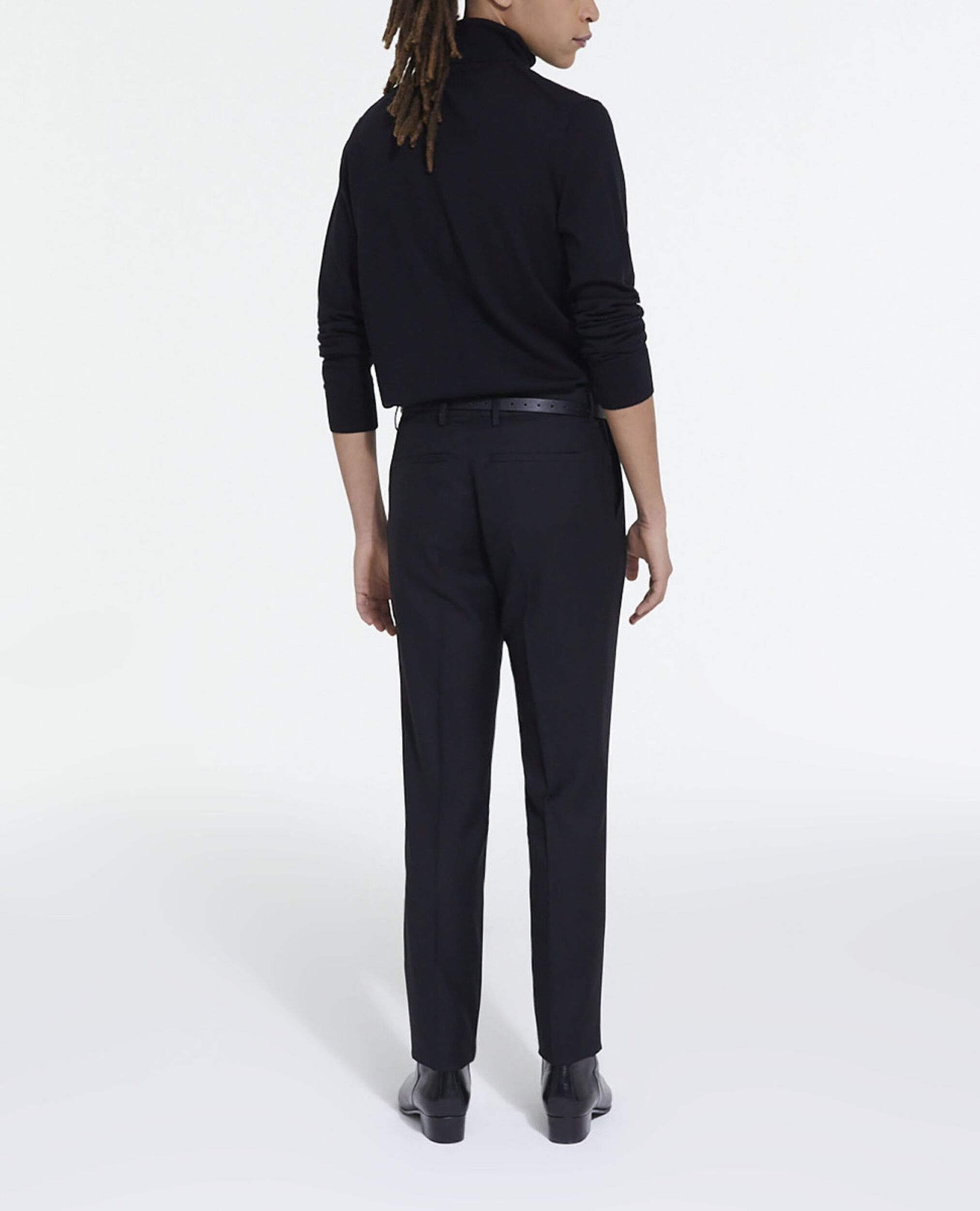 Black merino sweater, BLACK, hi-res image number null