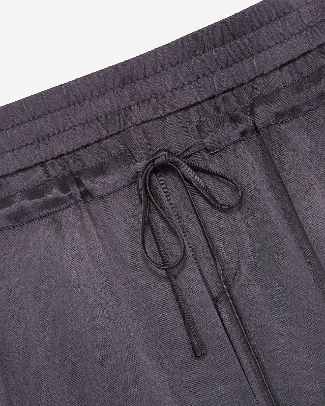 The Kooples WOMEN NAVY blue viscose trousers with elastic waist