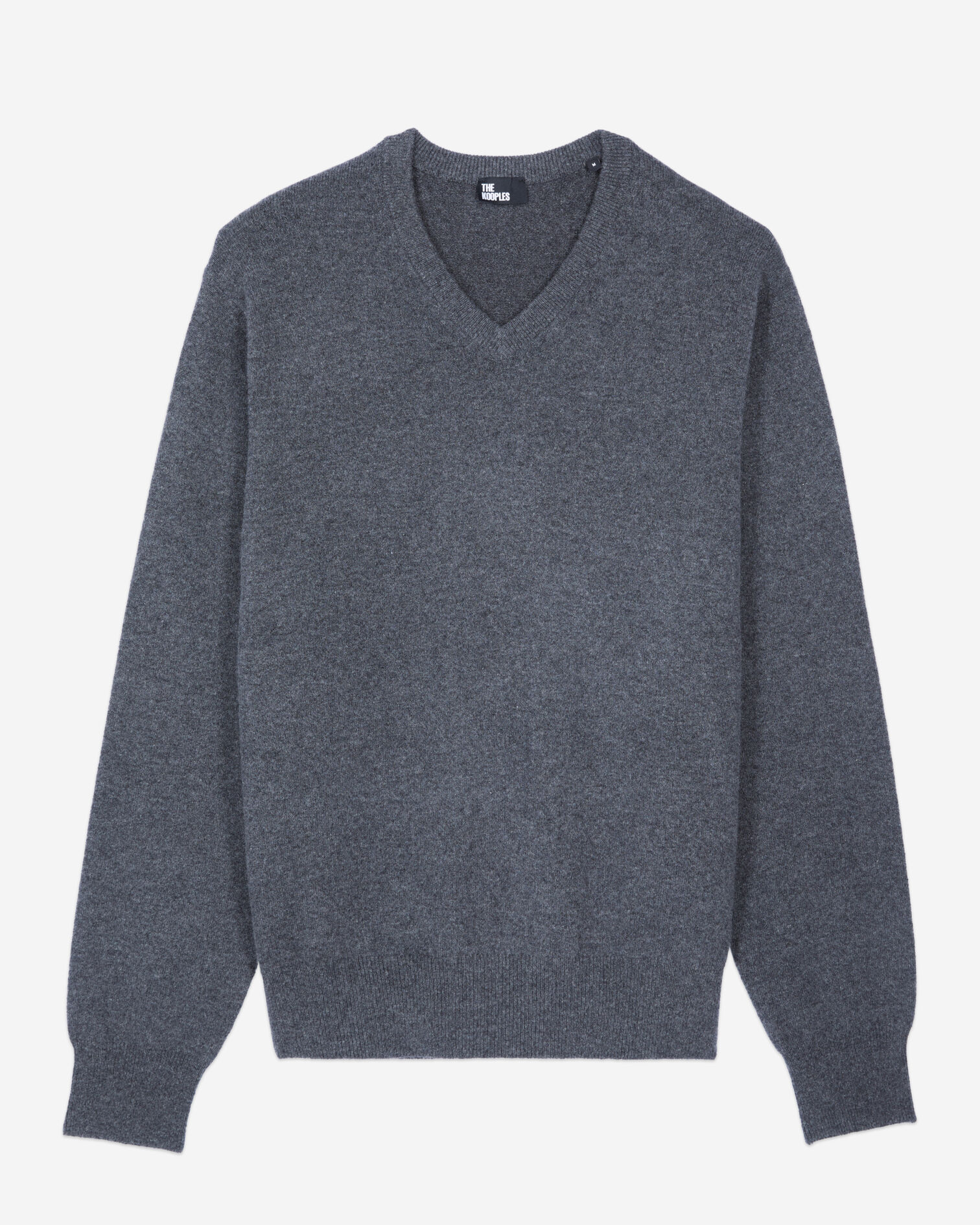 Grey cashmere sweater, ANTHRACITE MELANGE, hi-res image number null