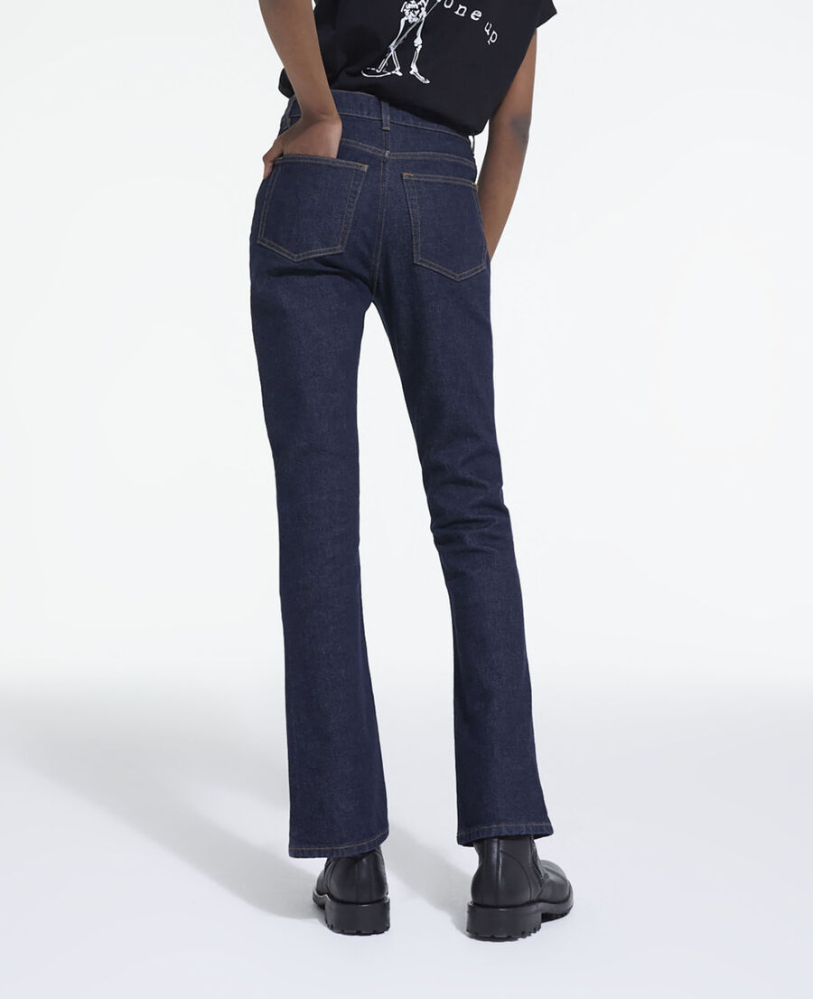 The Kooples FEMME BLUE BRUT jean flare bleu foncé