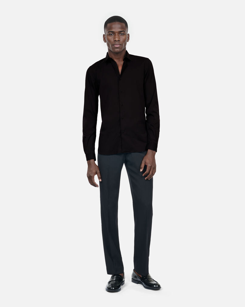 The Kooples HOMME BLACK chemise en popeline noire