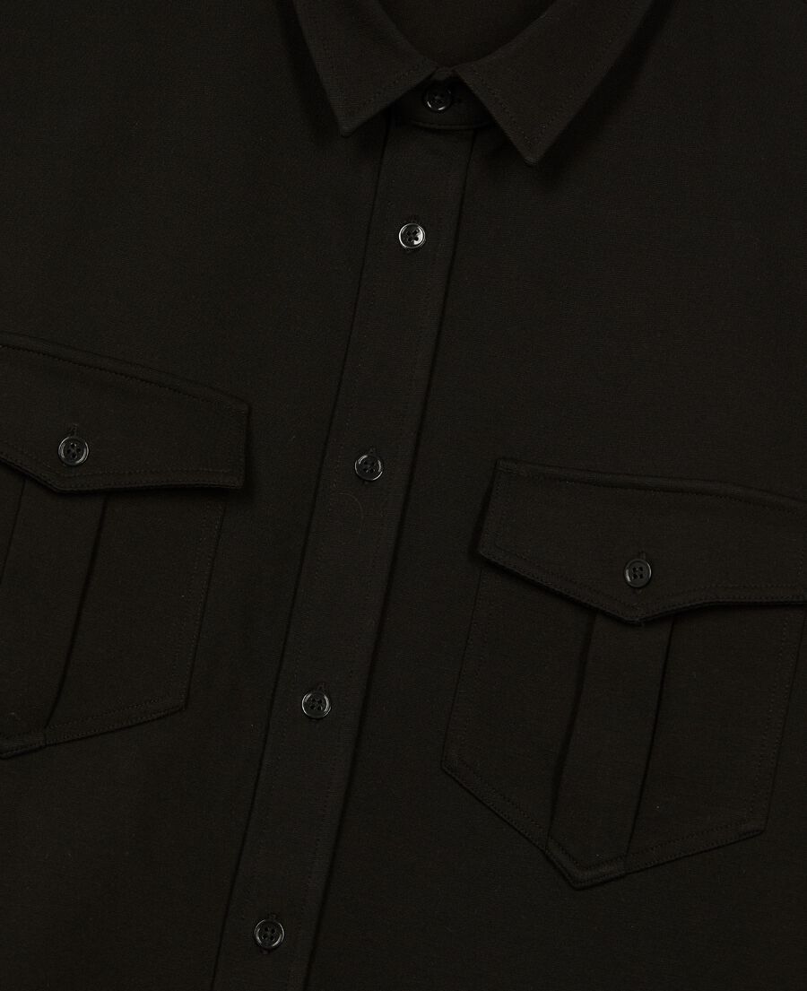 The Kooples H BLACK black milano shirt