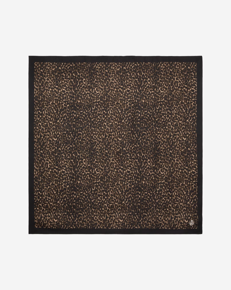 The Kooples F LEOPARD silk leopard print scarf