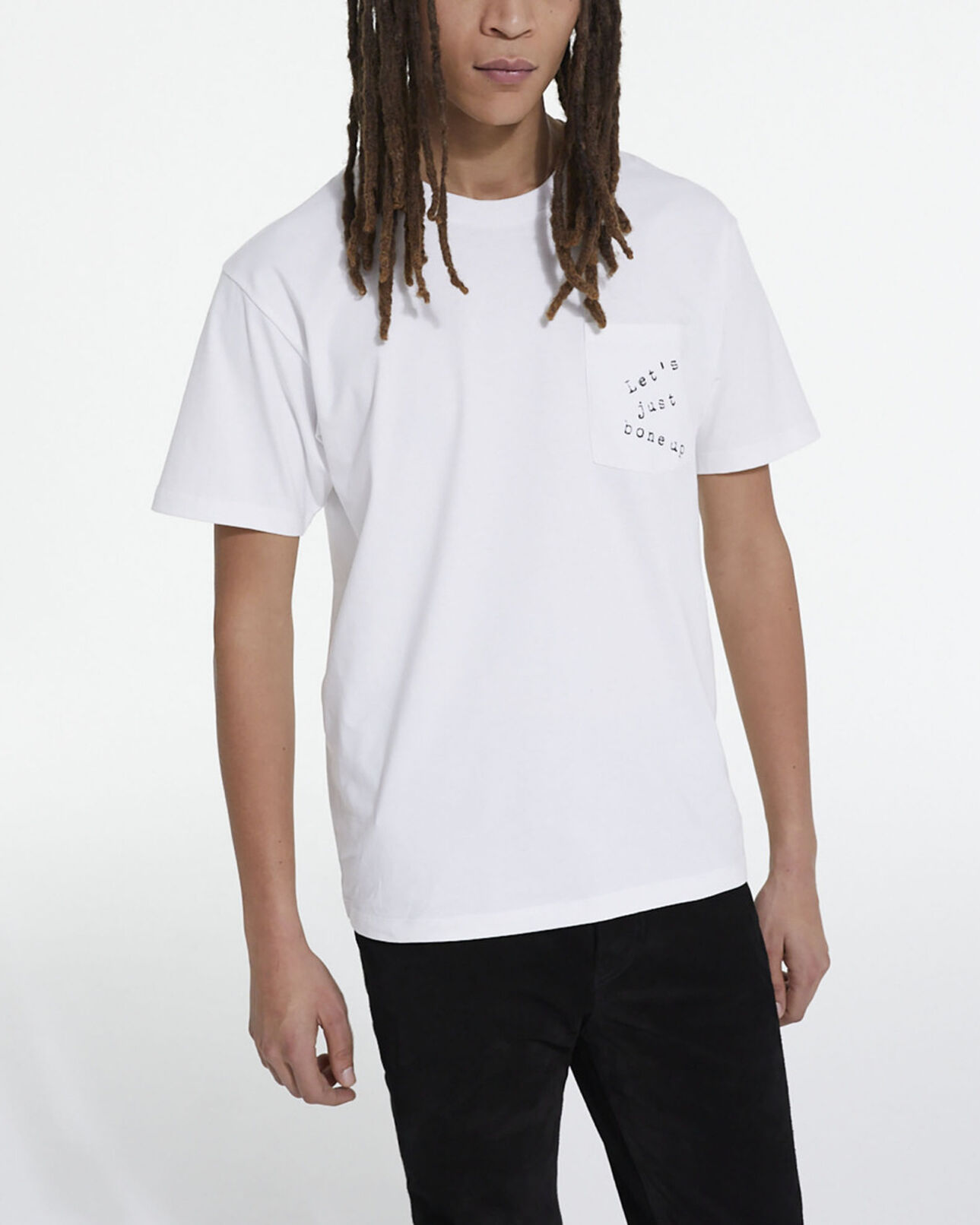 The Kooples MEN WHITE white screen print t-shirt