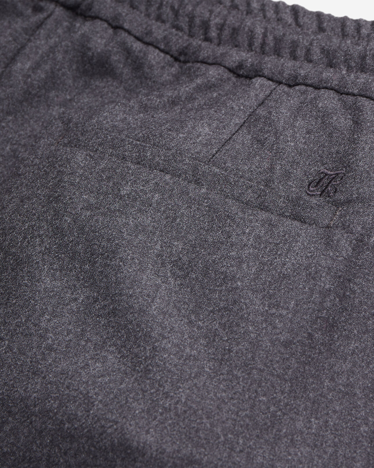 The Kooples HOMME DARK GREY pantalon gris en flanelle