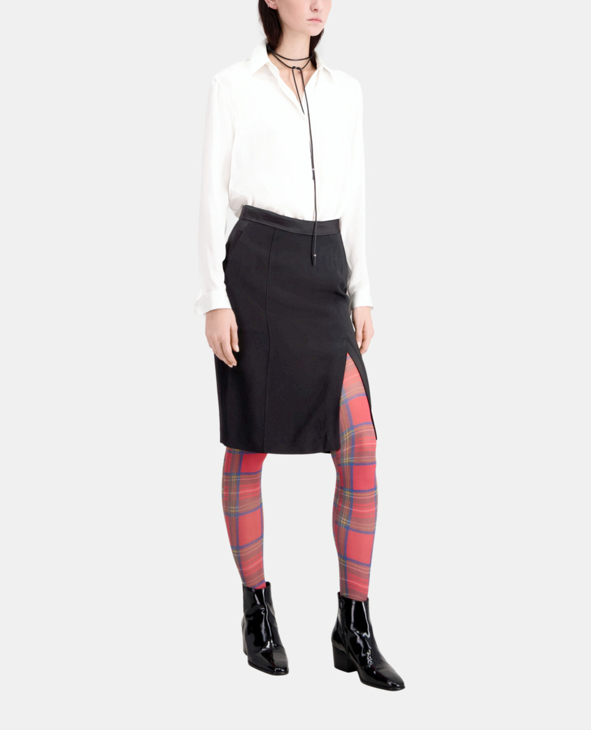 Black midi pencil skirt, BLACK, hi-res image number null