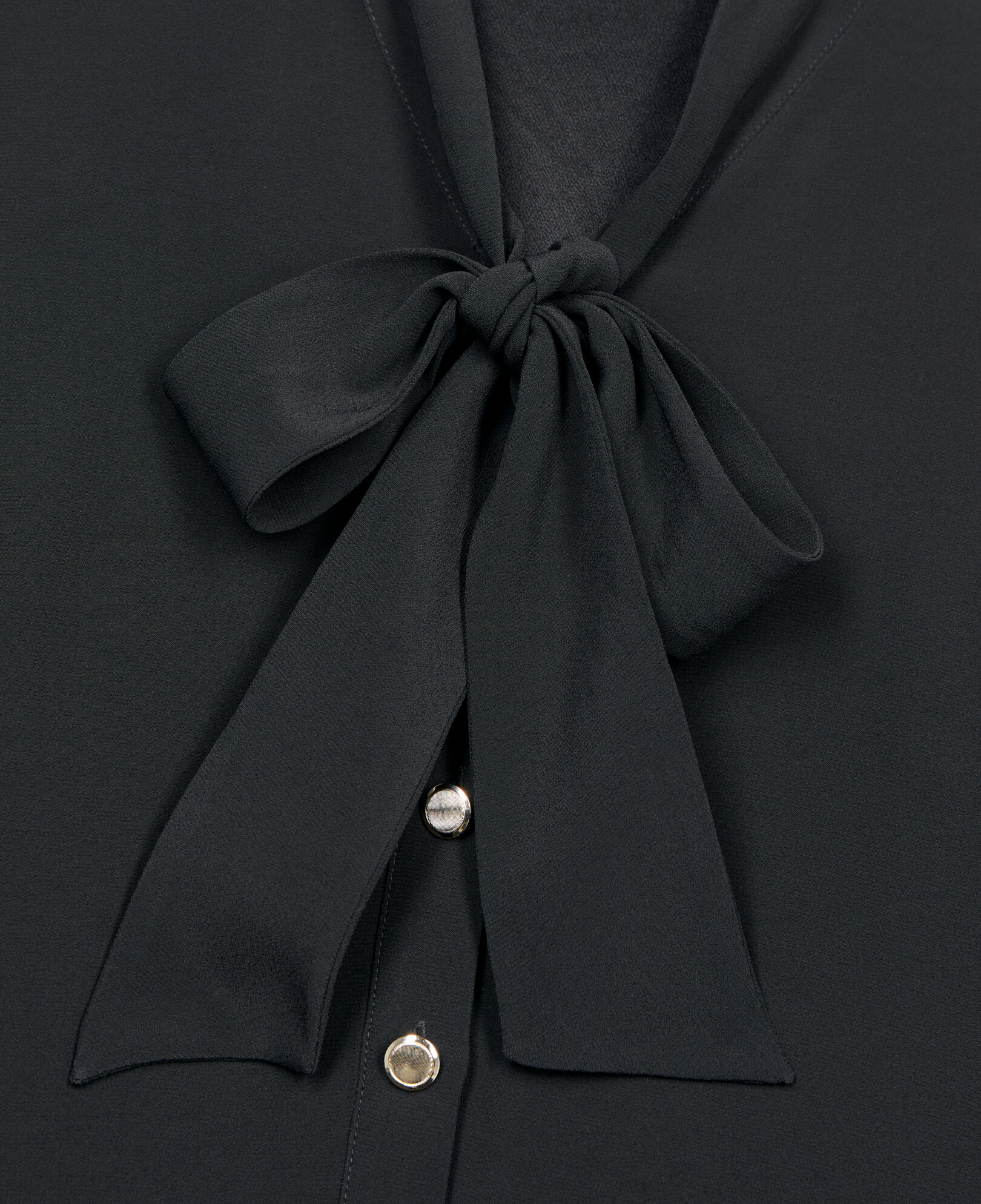 The Kooples MUJER BLACK vestido negro corto plisado