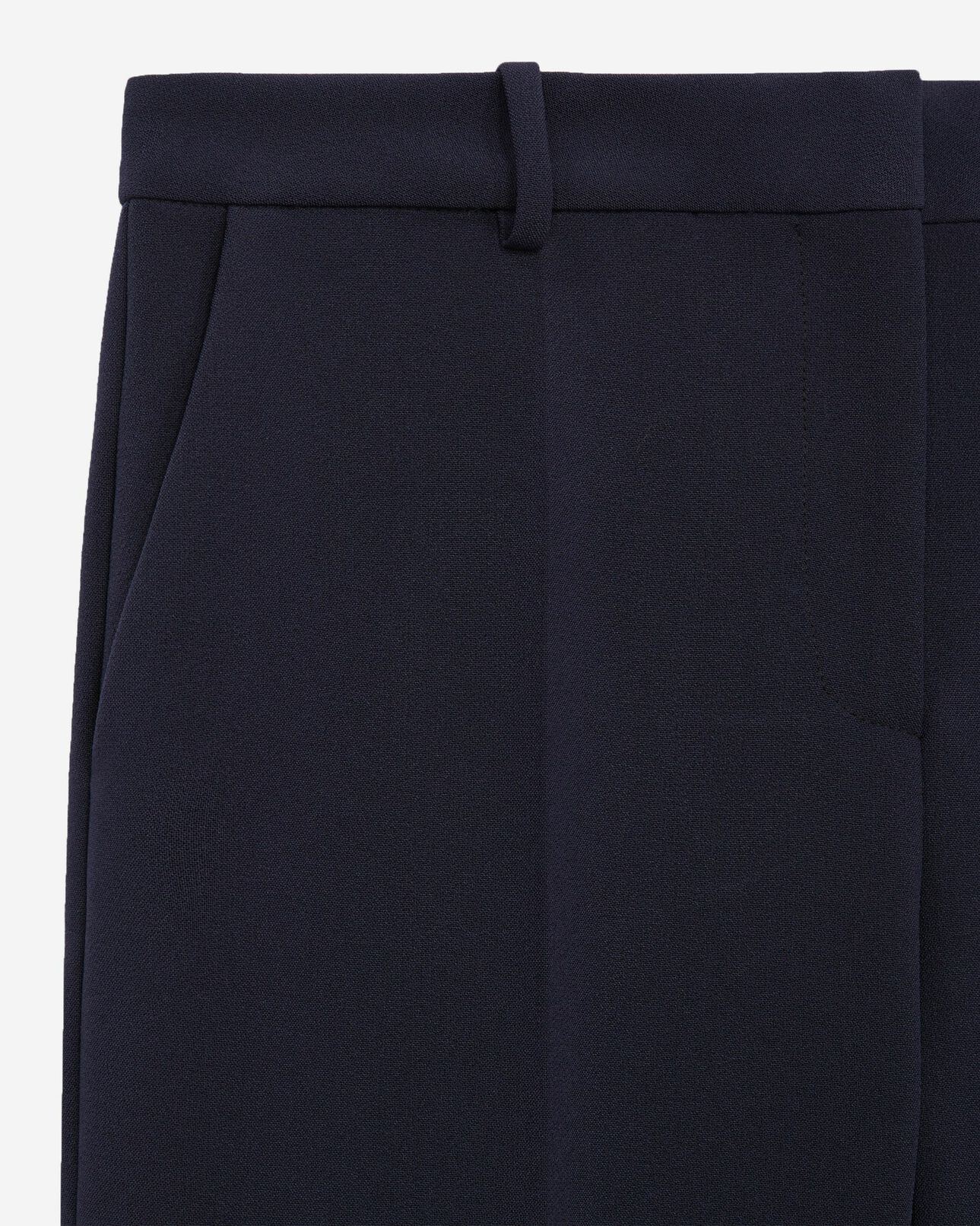 The Kooples DAMEN DARK NAVY marineblaue, maßgeschneiderte hose aus crêpe