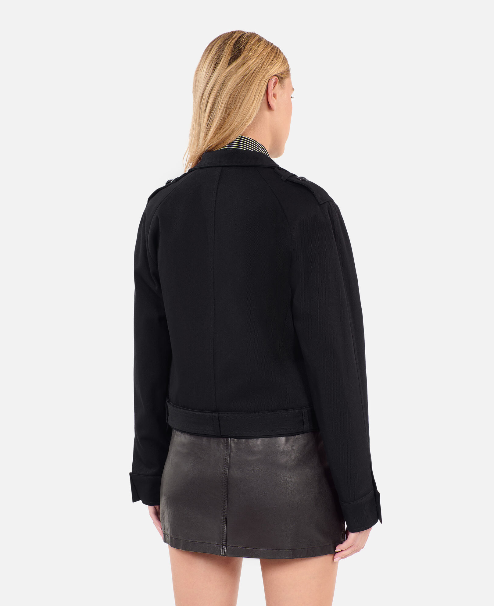 The Kooples FEMME BLACK blouson style trench noir