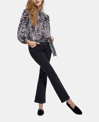 The Kooples WOMEN BLACK / PINK floral top