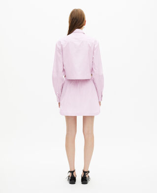The Kooples WOMEN PINK BLACK pink poplin striped shirt