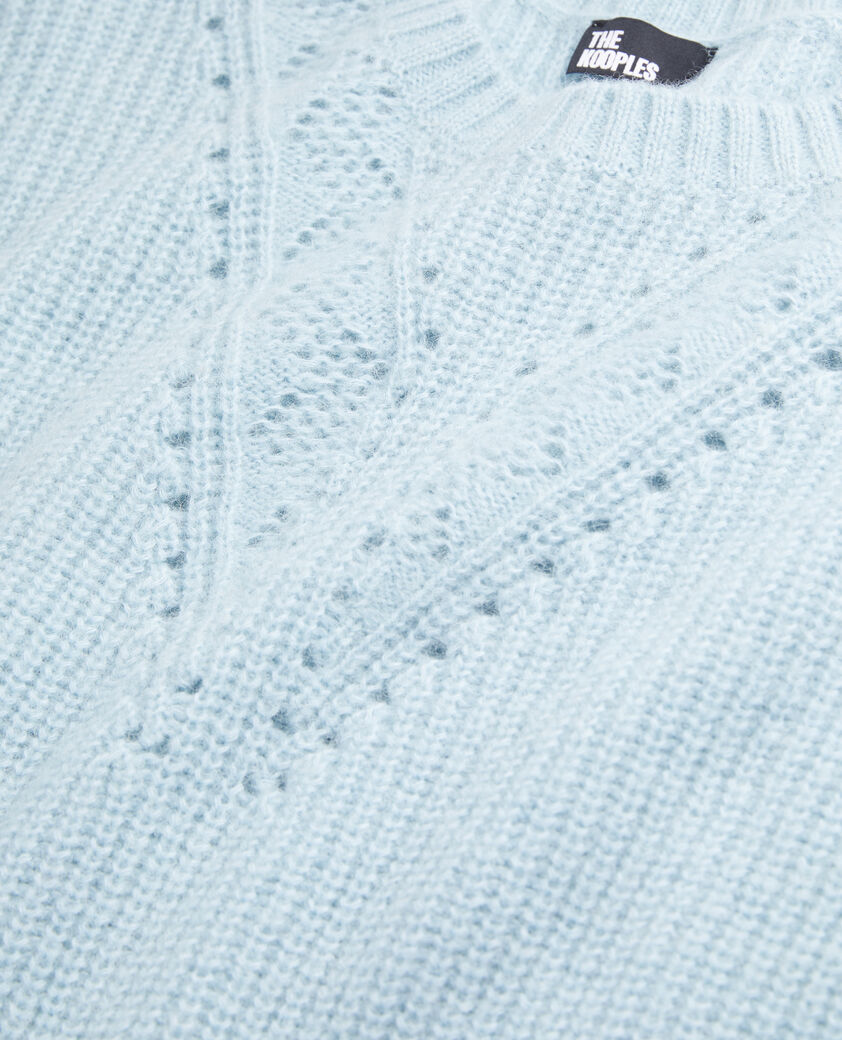 The Kooples WOMEN BLUE GREY blue wool-blend sweater