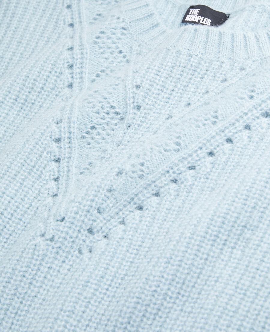 The Kooples FEMME BLUE GREY pull bleu en laine mélangée