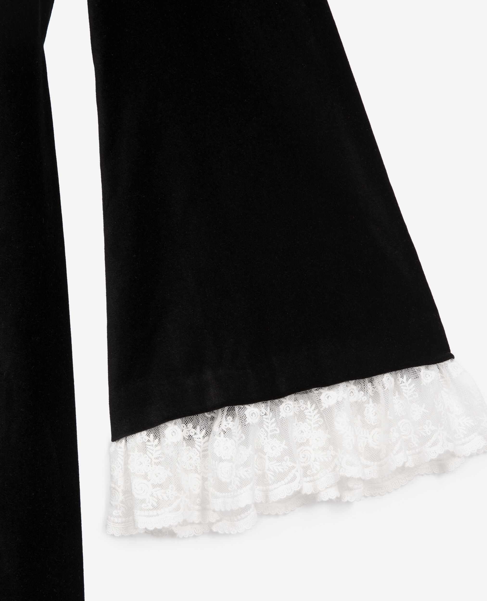 Short black velvet dress, BLACK, hi-res image number null
