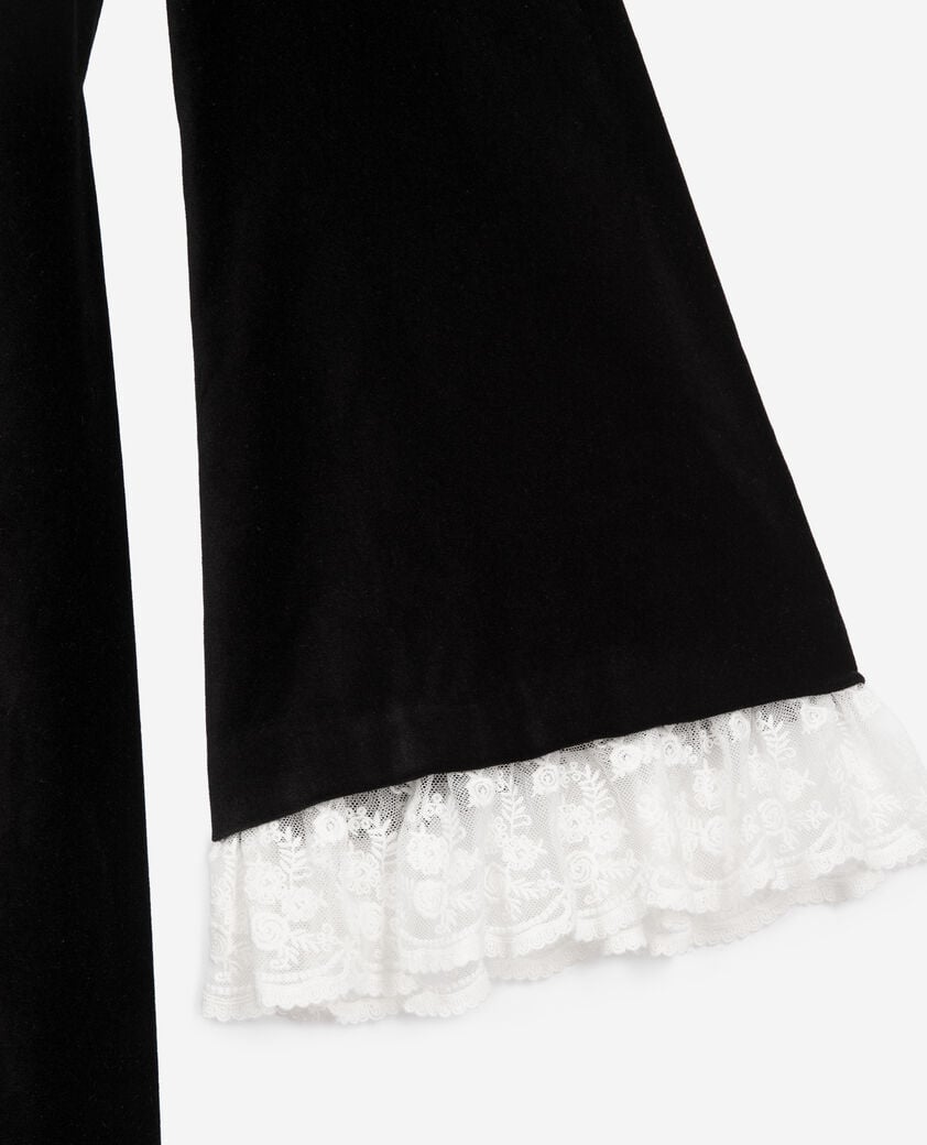 The Kooples FEMME BLACK robe courte en velours noire