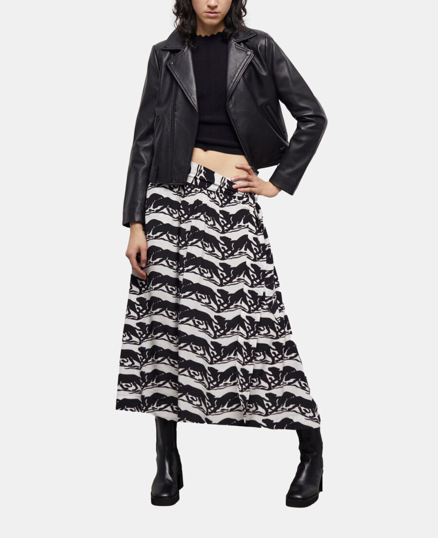 long printed skirt