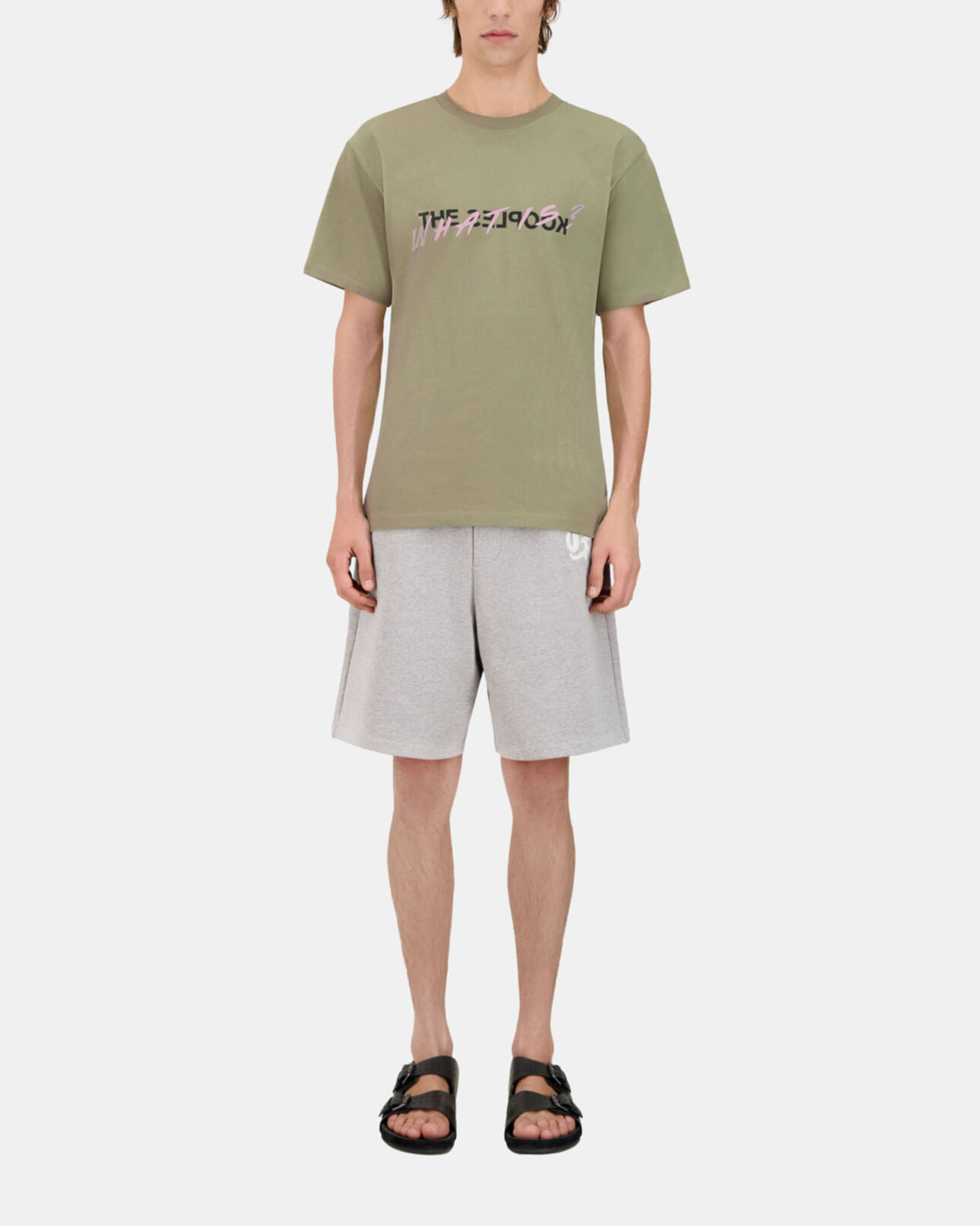 The Kooples MEN KAKI GREY light green what is t-shirt