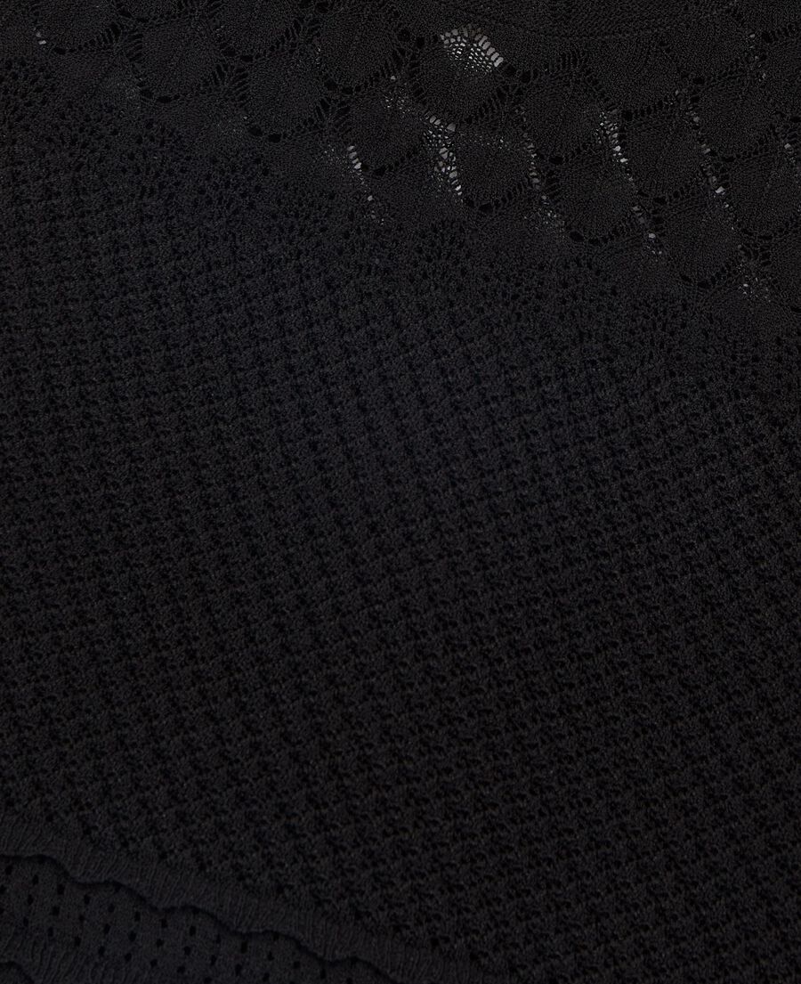 The Kooples F BLACK black openwork top