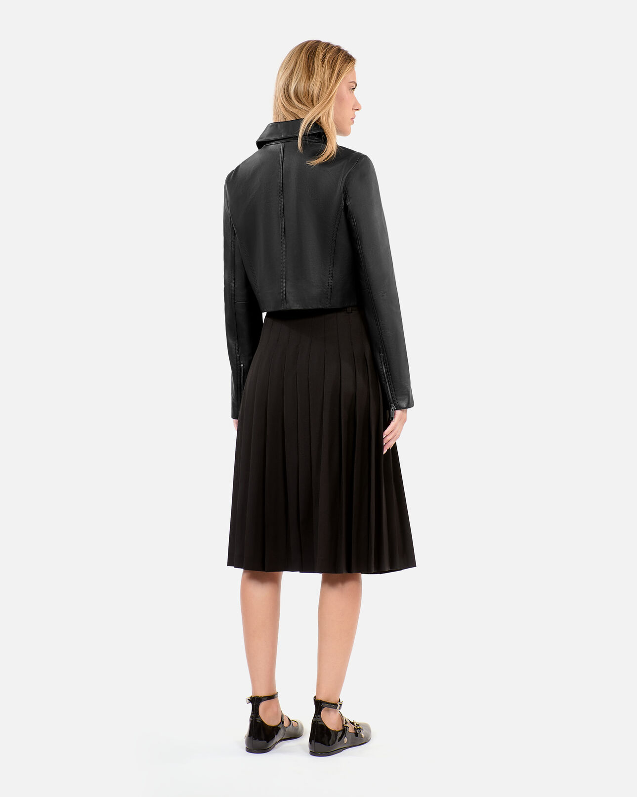 The Kooples FEMME BLACK veste en cuir noir