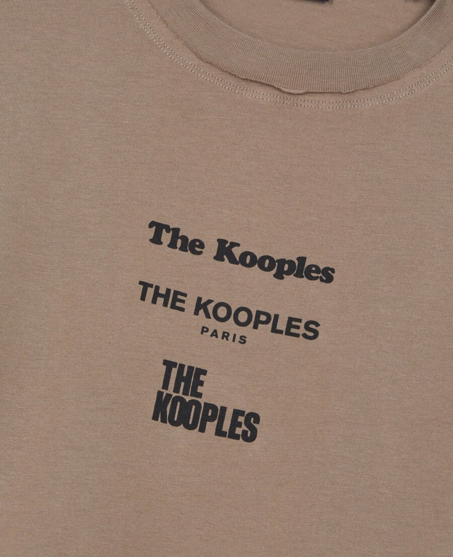 The Kooples MEN BEIGE KAKI khaki long-sleeved t-shirt