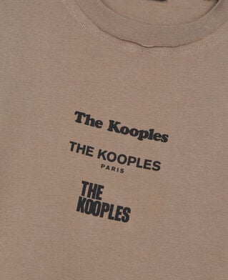 The Kooples MEN BEIGE KAKI khaki long-sleeved t-shirt