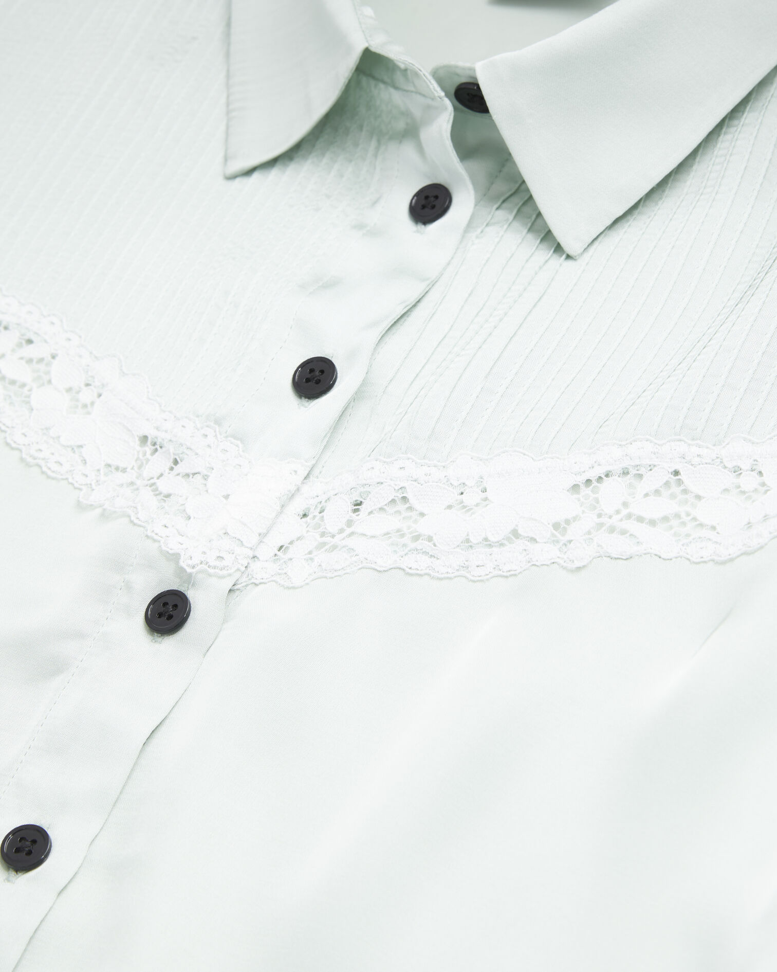 Light green shirt with lace detail, OCEAN, hi-res image number null