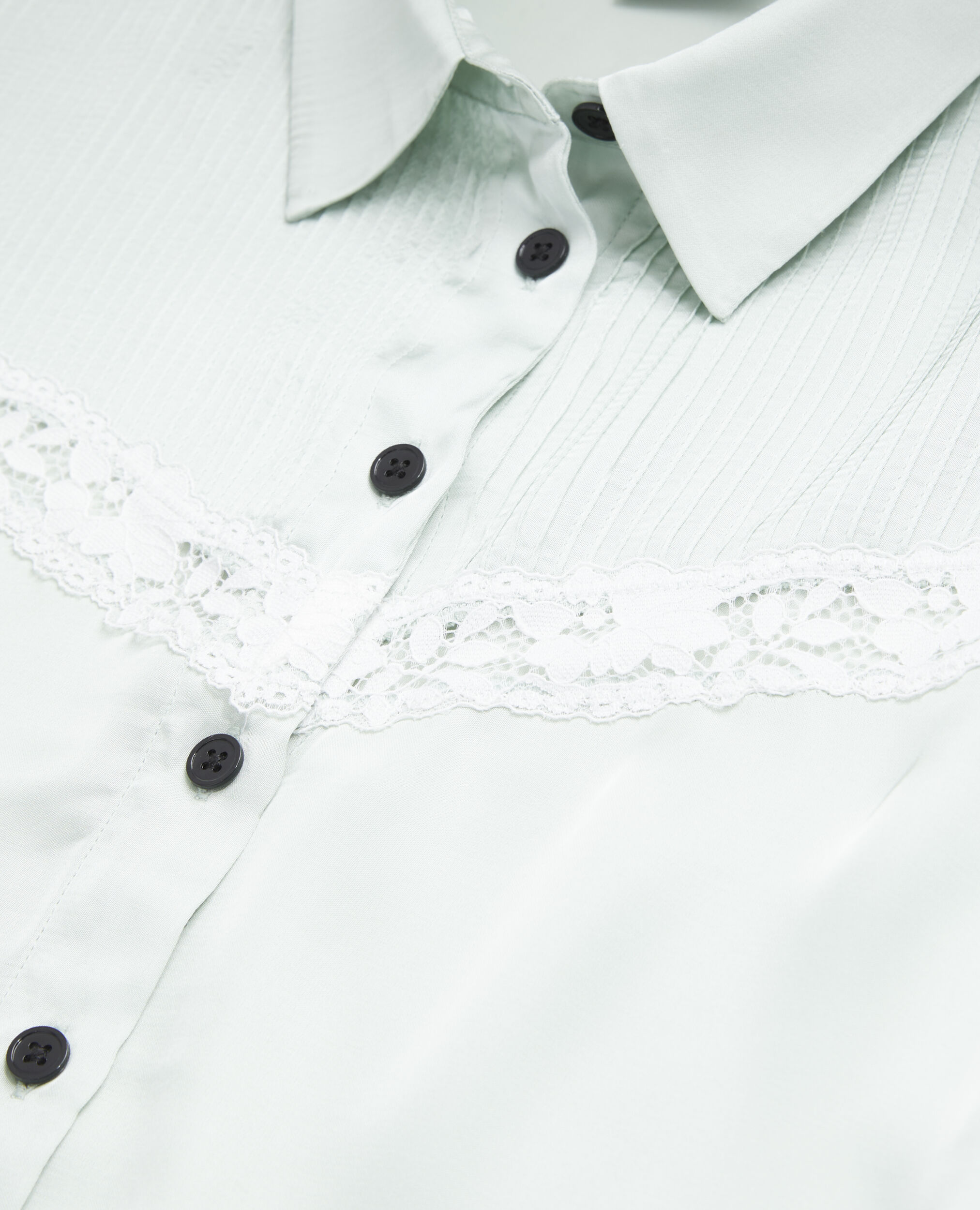 Light green shirt with lace detail, OCEAN, hi-res image number null