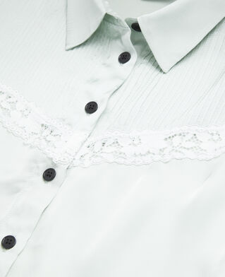 The Kooples F OCEAN light green shirt with lace detail