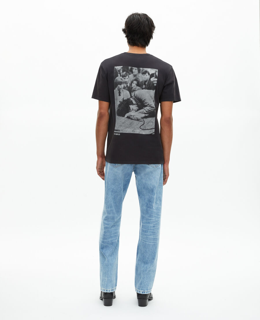 The Kooples UNISEX BLACK WASHED the doors x the kooples gemischtes t-shirt schwarz