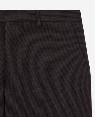 The Kooples HERREN BROWN / BLACK braune anzughose mit hahnentrittmuster