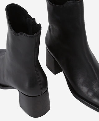 The Kooples F BLACK black leather heeled boots