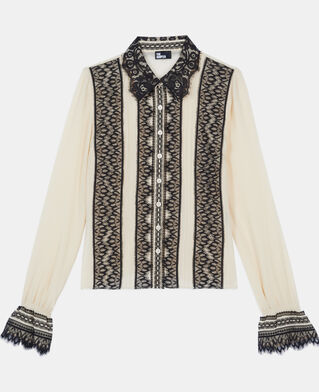 The Kooples F ECRU ecru silk shirt