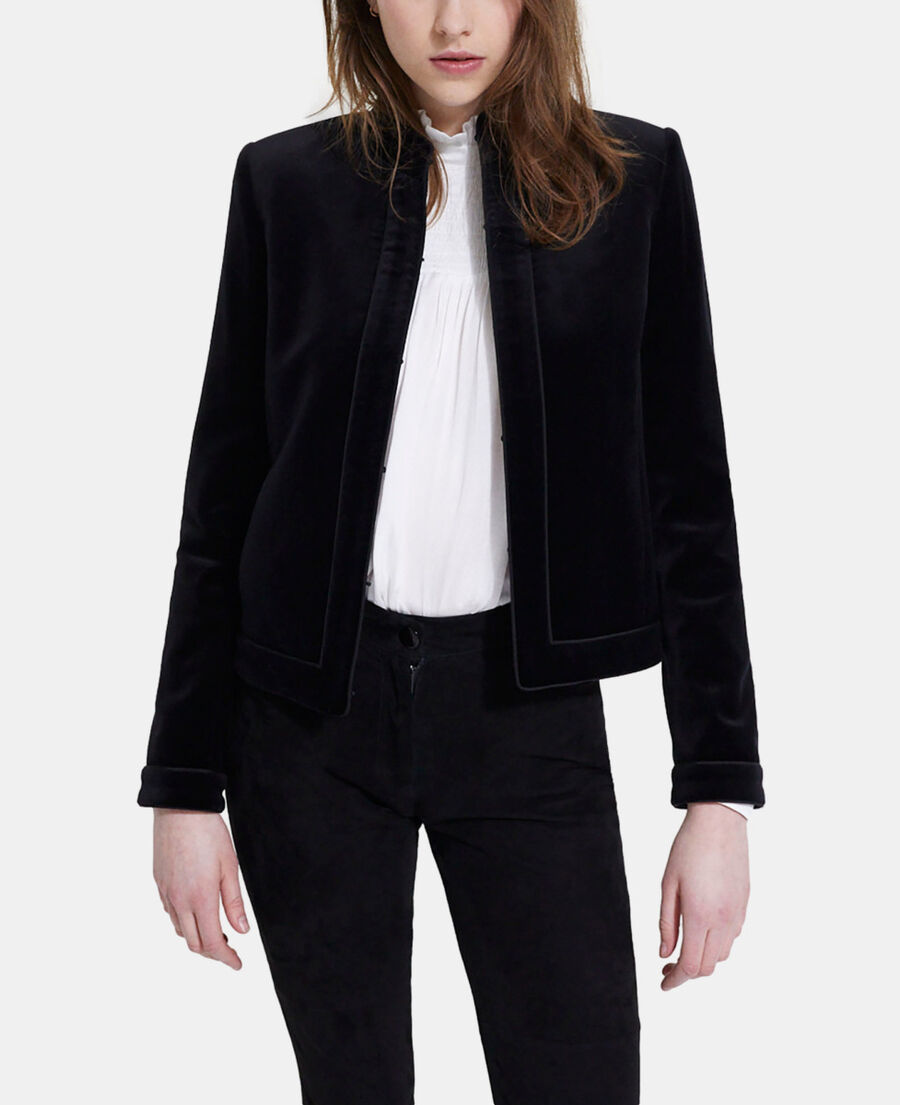 Black velvet jacket The Kooples US