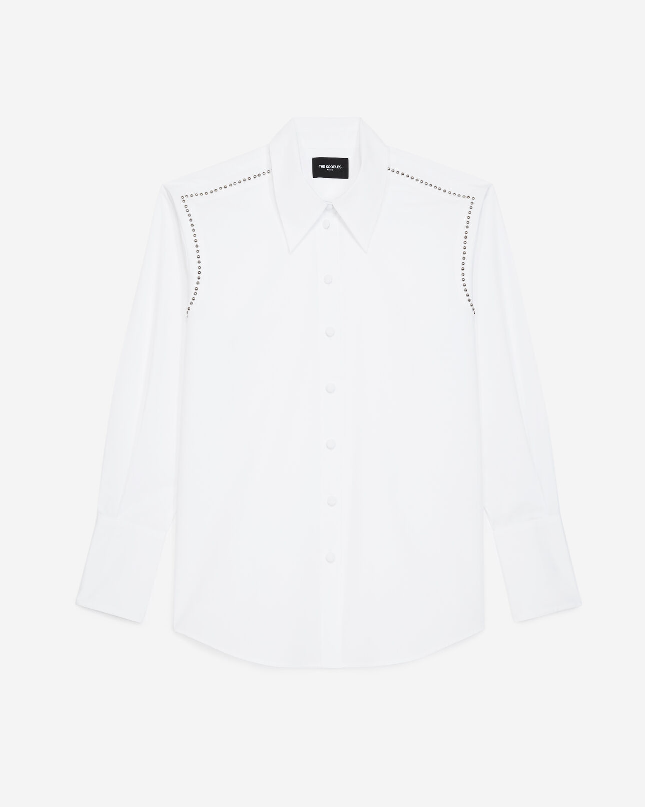 The Kooples FEMME WHITE chemise blanche détail clouté