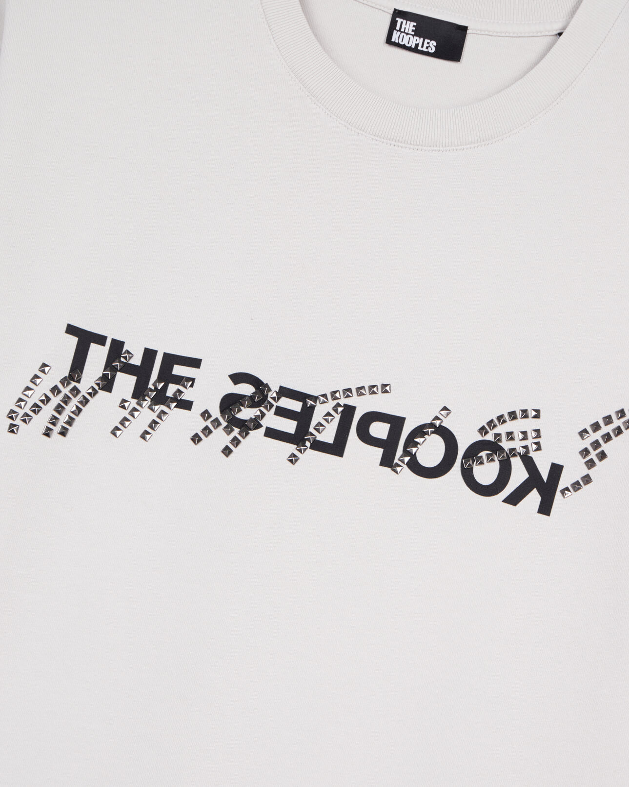 The Kooples MEN STONE GREY grey what is t-shirt with studs