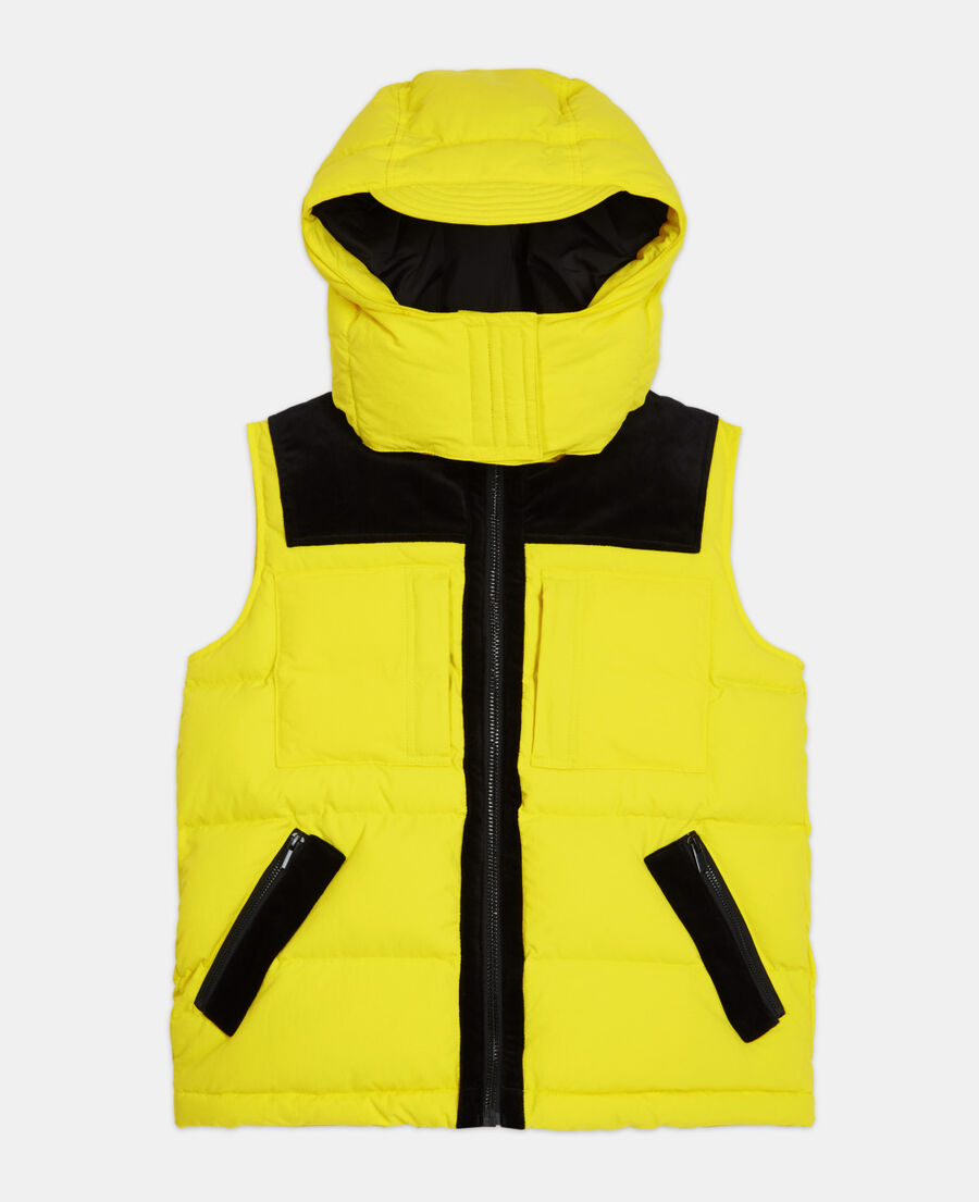 doudoune sans manches jaune
