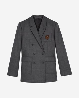 The Kooples WOMEN BLACK dark grey suit jacket