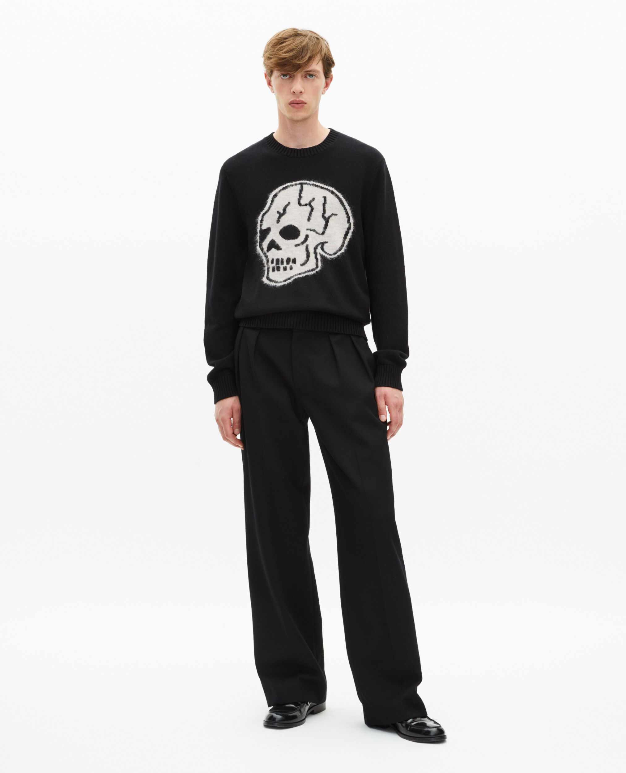 Pull tête de mort noir, BLACK-ECRU, hi-res image number null
