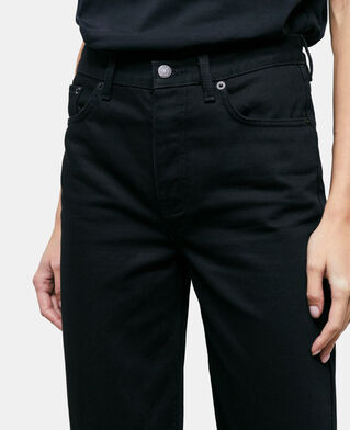 The Kooples F BLACK black straight-cut jeans