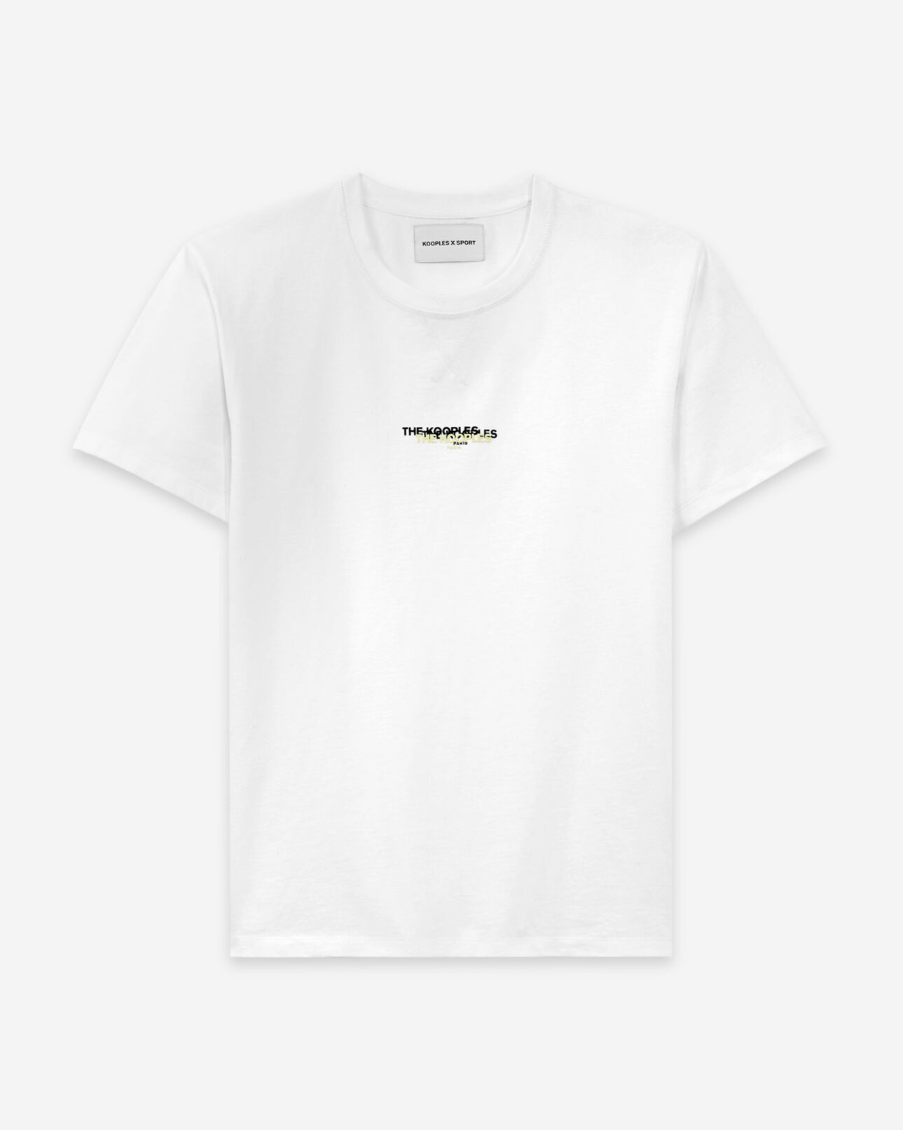 The Kooples MEN WHITE white cotton t-shirt with triple logo