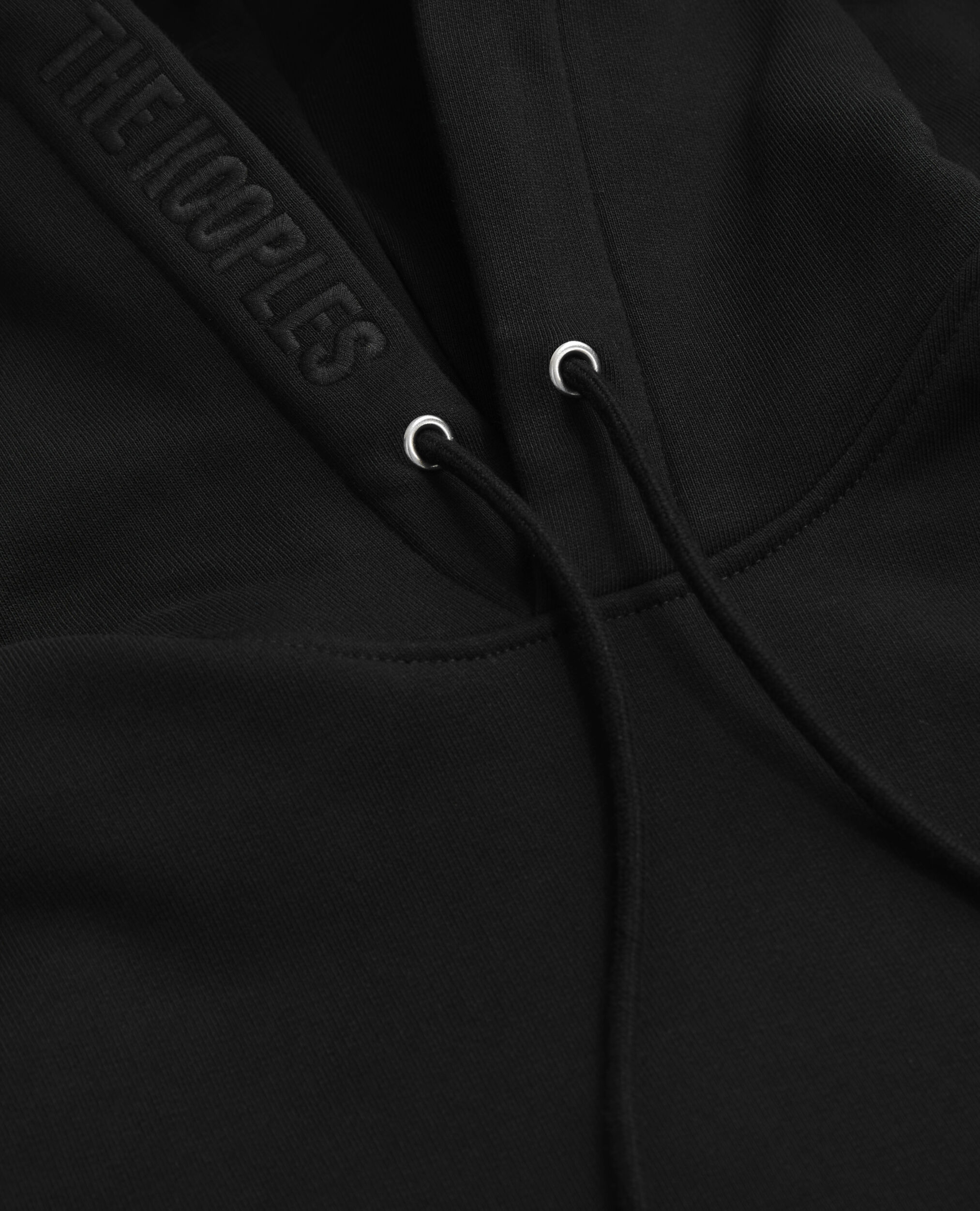 Sudadera capucha negra logotipo, BLACK, hi-res image number null