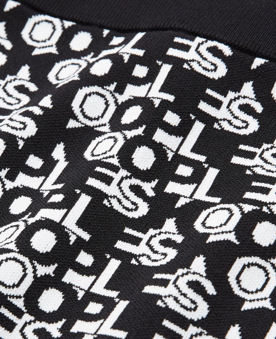 The Kooples WOMEN BLACK WHITE short skirt with the kooples logo