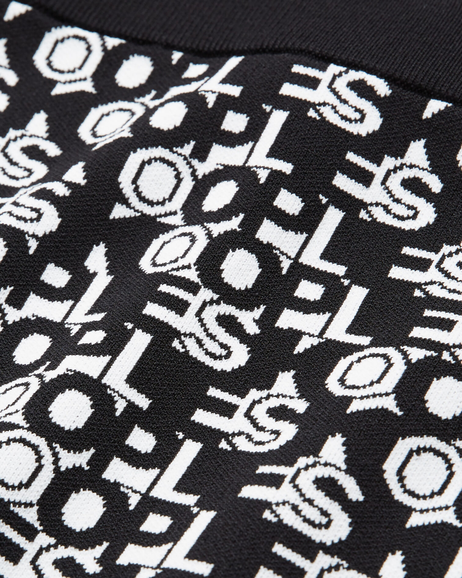 Short skirt with The Kooples logo, BLACK WHITE, hi-res image number null