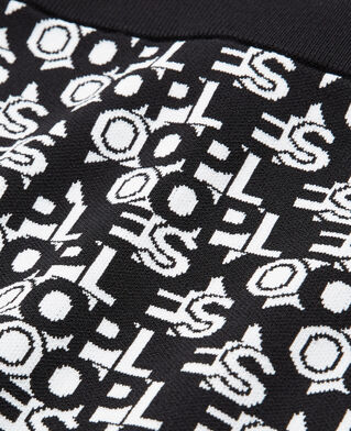 The Kooples WOMEN BLACK WHITE short skirt with the kooples logo
