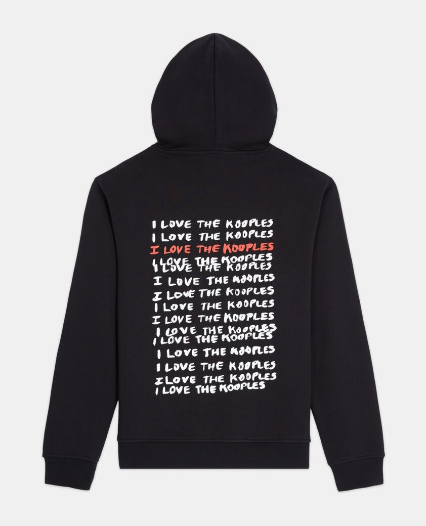 The Kooples HOMME BLACK sweatshirt homme i love kooples noir