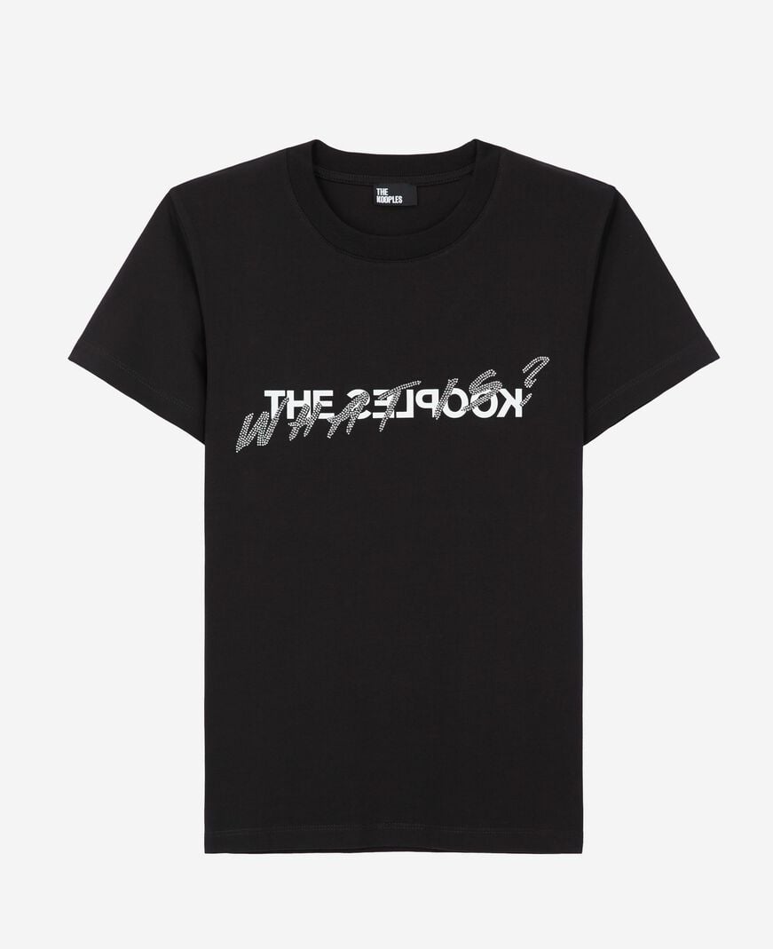 The Kooples FEMME BLACK t-shirt what is avec strass noir