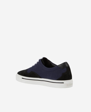 The Kooples H NAVY navy blue canvas sneakers