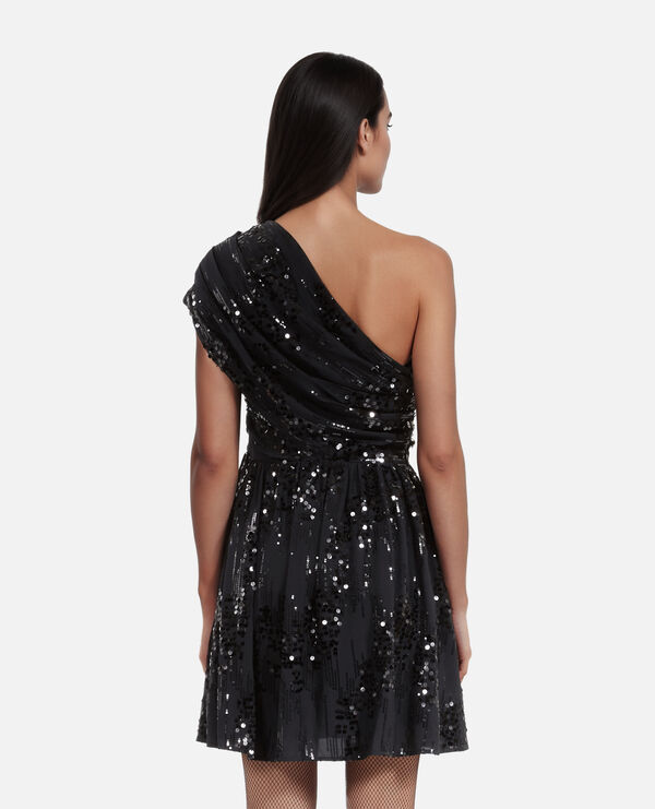 The Kooples MUJER BLACK vestido corto negro de lentejuelas
