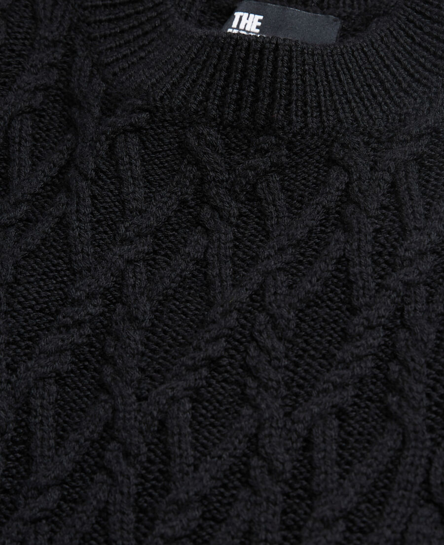 robe longue en laine noire