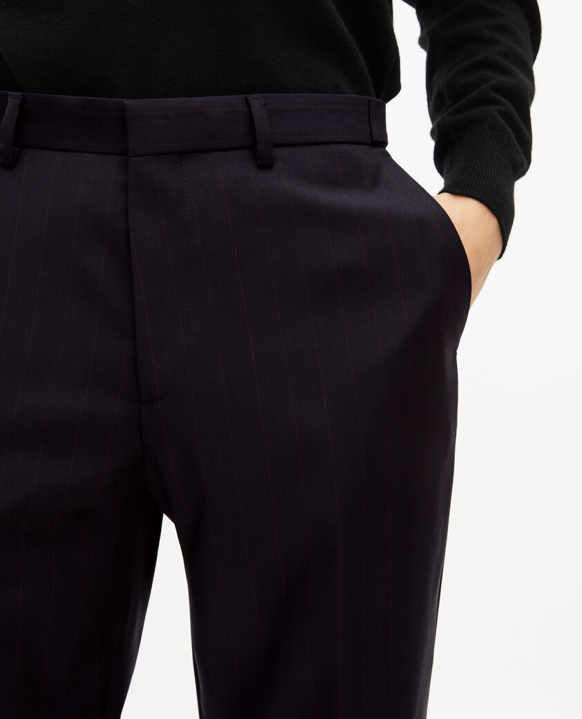 The Kooples H NAVY-RED navy pinstripe suit pants